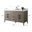 Meuble-lavabo simple 60 po avec plateau en marbre d'ingénierie 60 po-94811339-100737604