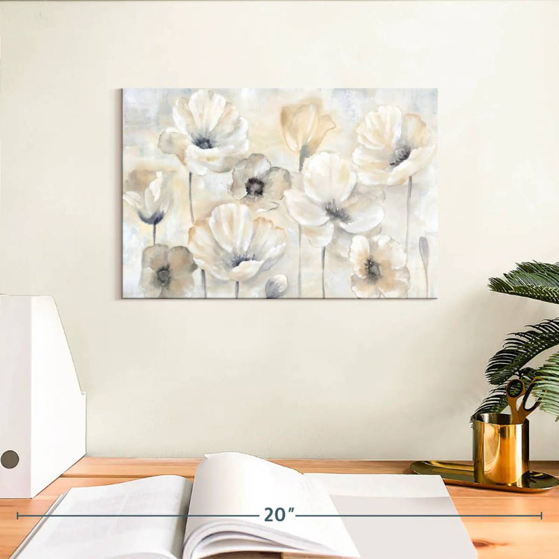 Paysage de jardin de coquelicots gris Harnek, H 8 po x l 12 po