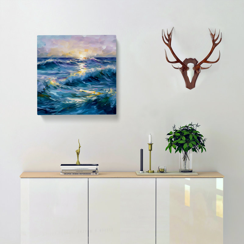 Ocean Impressionism No.1 - Wrapped Canvas, 50cm H x 50cm W x 3cm D