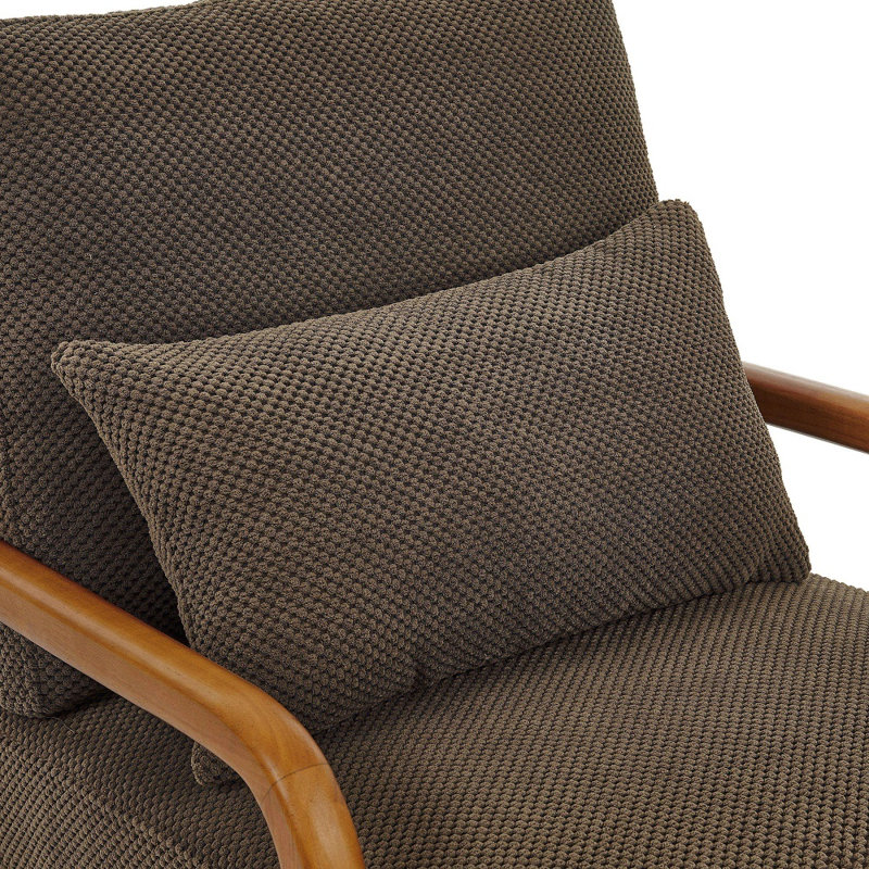 Chaise longue en bois massif, Brown