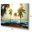 «Rocky Tropical Beach with Palms», reproduction de photo sur toile tendue encadrée-63701065-63701066