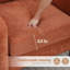 Élégante chaise d'appoint rembourrée en tissu avec pieds robustes en bois massif-1344559605