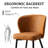 Leather Dining Chair Modern Kitchen & Makeup Chair, Side Chair With Stell Legs, Ergonomic Backrest-789646663-774896487