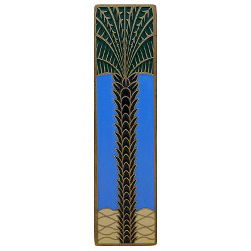 Tropical Bar / Handle Pull, Antique Brass/Periwinkle