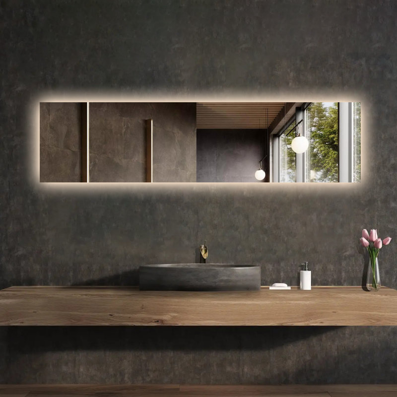 Devaunte Flat LED Wall Mirror