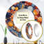 Mystical Marbles I - miroir de formes abstraites, miroir mural rond orange, impression sur métal-97182673