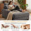 Chaise avec accoudoirs rembourrés en fausse fourrure de 41 pouces et fauteuil surdimensionné avec structure en bois-130067428