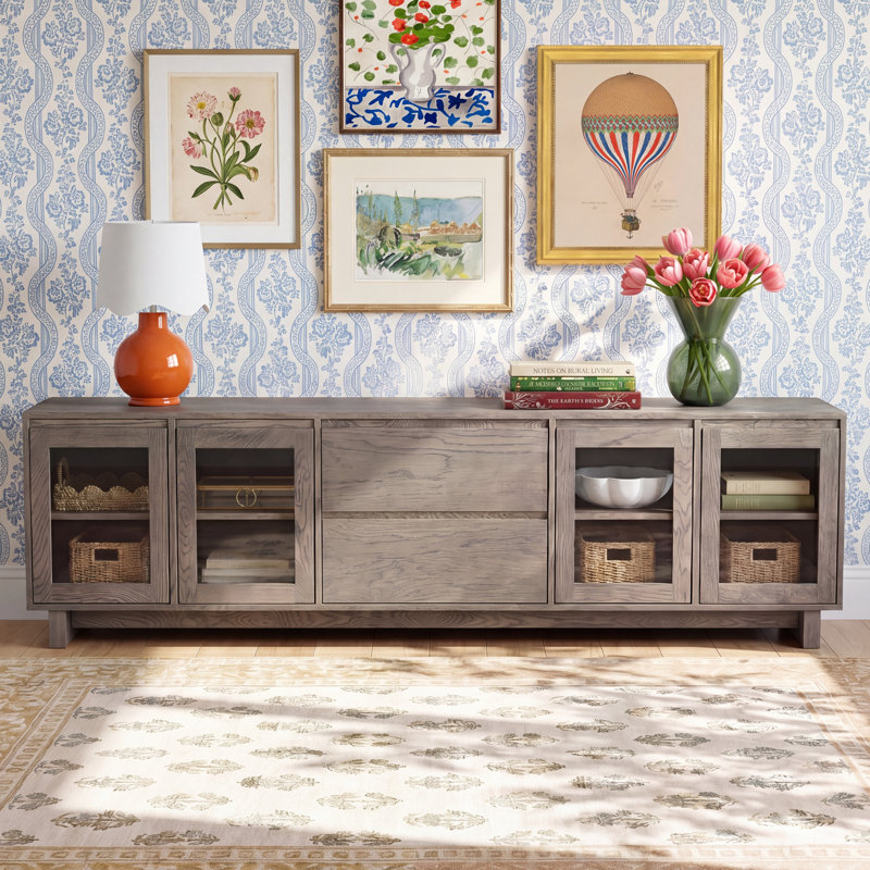 Thisbe Media Console, Worn Oak Veneer