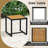 3 Piece Patio Conversation Set With Solid Acacia Wood  Armrests And Tabletop