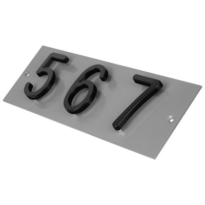 Colourtree Personalized 3-Digit Floating House Numbers Horizontal Street Address Wall Plaque – Custom Horizontal Outdoor Home Sign