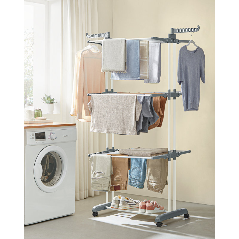 Steel Foldable Freestanding Drying Rack, White