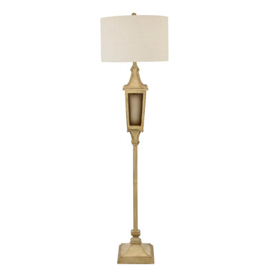 68" Resin Floor Lamp With Tan Shade