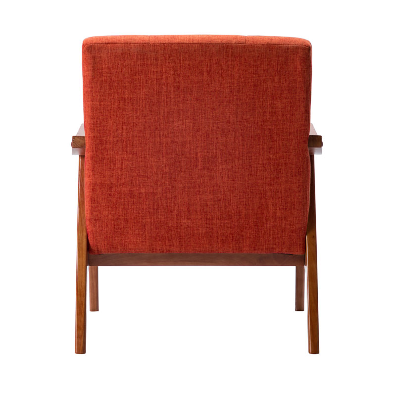 Upholstered Armchair, Red