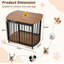 Mobilier de caisse moderne pour petits et moyens chiens | Table de bout avec portes doubles | Fabrication en pin robuste | Chenil d'intérieur et décoration intérieure | Assemblage facile-640079997