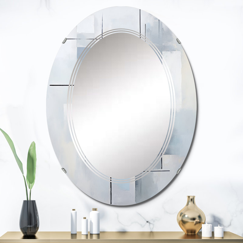 Farnon - Miroir mural moderne ovale, 36 po x 24 po
