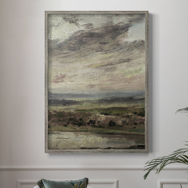 «Vintage Landscape CCIX», reproduction encadrée - bois massif