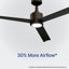 Valen 60" Indoor/Outdoor Ceiling Fan with LED Light, 6CCT Dimmable, Ceiling Fan with Light and Remote - Matte Black-18285817-18285816