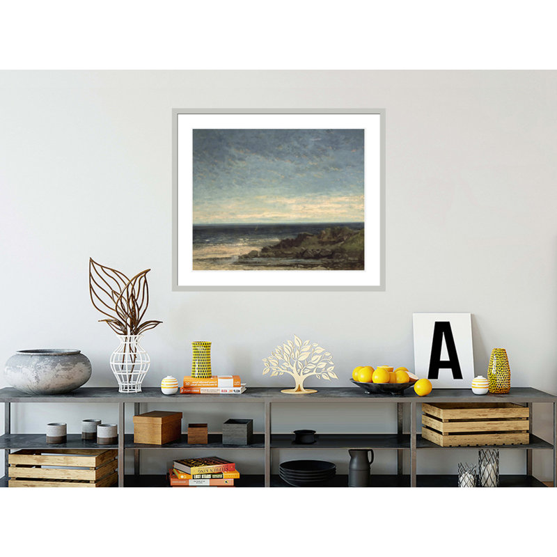 «The Sea» par estampe numérique encadrée, H 33,5 po x l 39,1 po