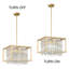 Luminaire suspendu moderne en cristal à lustre carré / rectangulaire Jennesa Jhase-1406205731-1406205734