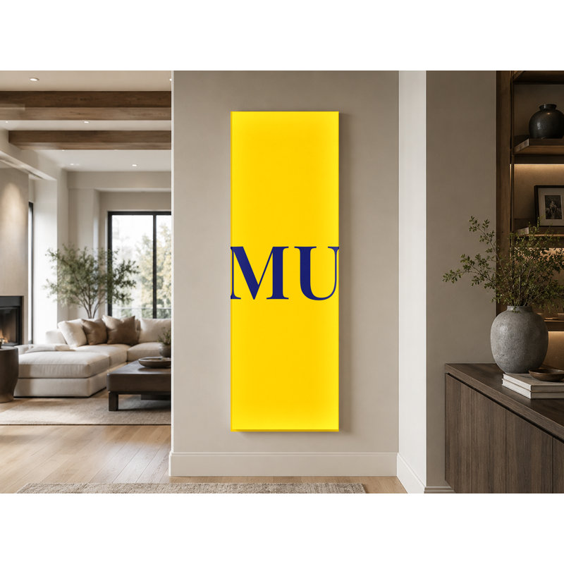 Monogramme de luxe mauricien à losanges, rouge, jaune, bleu, H 36 po x l 12 po