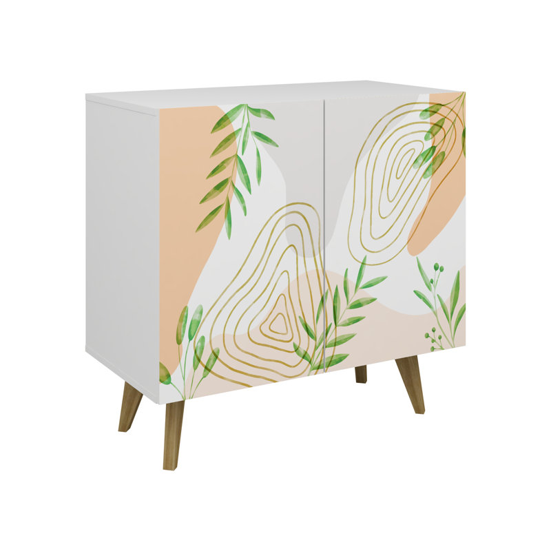 Bostyn Art 2 Door Accent Cabinet, Leafage