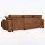 Convertible L-Shaped Sectional Sofa with Pull-Out Bed, Reversible Chaise, and Hidden Storage for Small Spaces, Light Brown Fabric