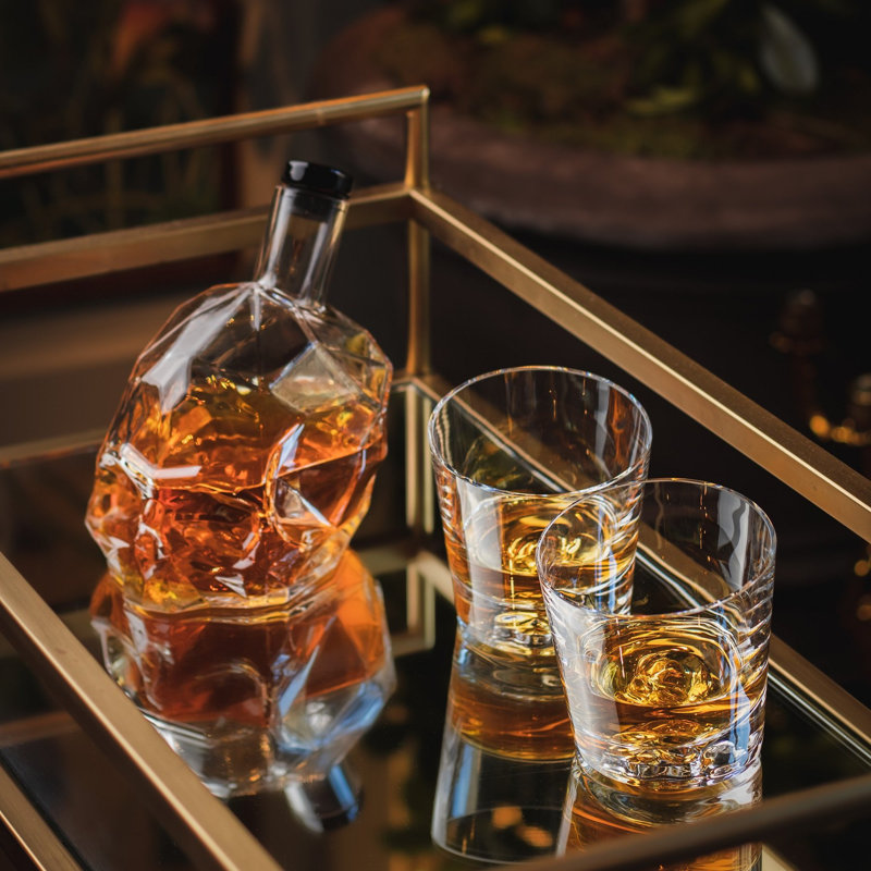 Memento Mori Handmade Crystal Whiskey Glass