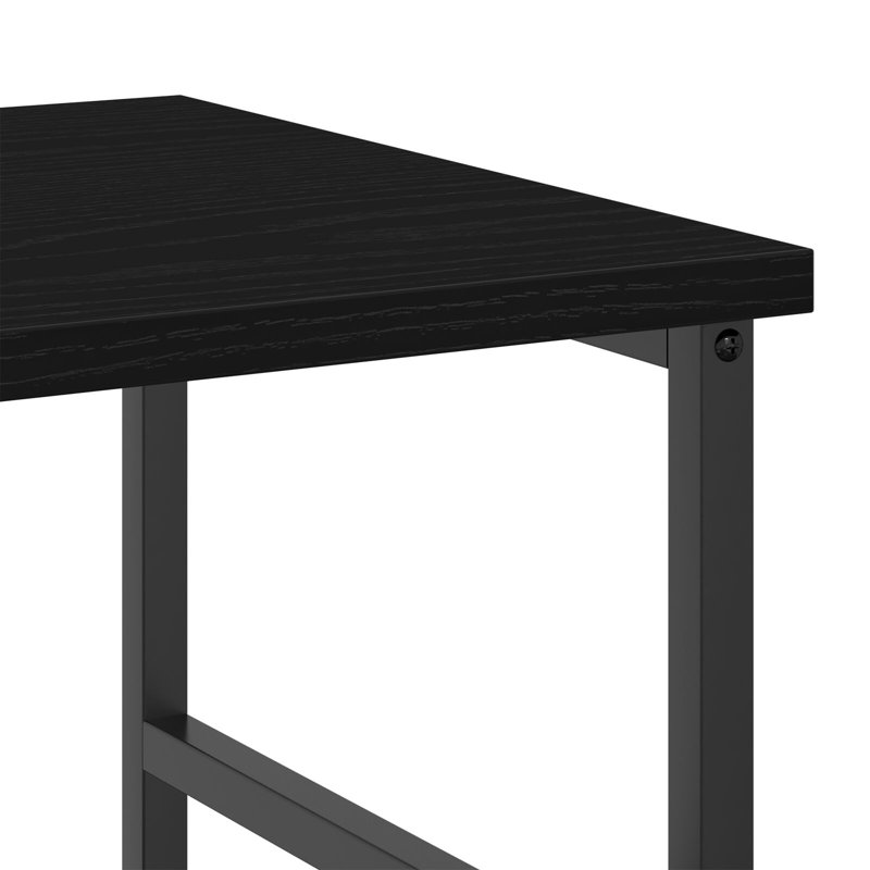 Holweg 50cm W Steel Standard Bookcase, Black Oak, (2 Shelves) 82 cm H x 50cm W x 33cm D