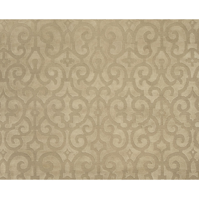 Damask Area Rug in Sand Dollar/Beige, Rectangle 9' x 12'
