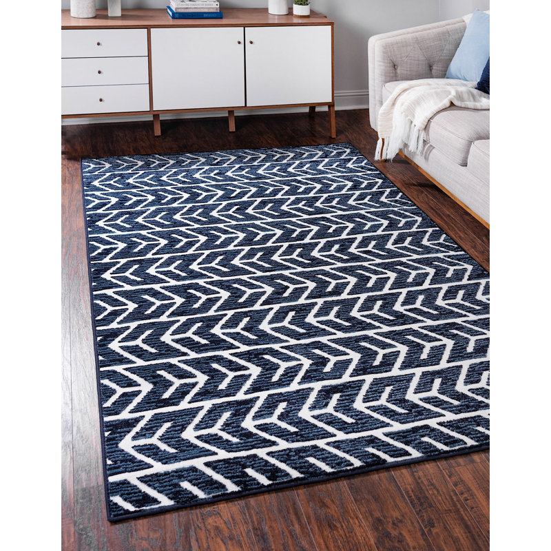 Tapis intérieur / extérieur Claudia Sabrina Soto Aston, Rectangle 4 pi 1 po x 6 pi 1 po