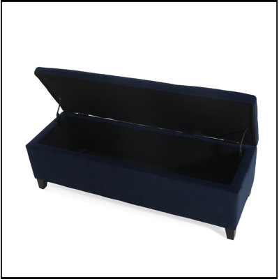 Banc rembourré avec rangement rabattable