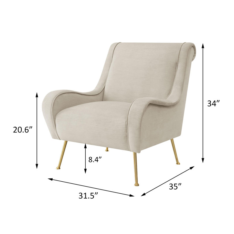 Fauteuil rembourré, Polyester pierre