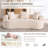 Boneless 80" Curved Loveseat For Small Spaces, Curved Couches For Living Room, Compression Sofa In A Box With 3 Pillows, Small Couch For Bedroom With Wide Armrest & Memory Foam, No Assembly Required-980524476