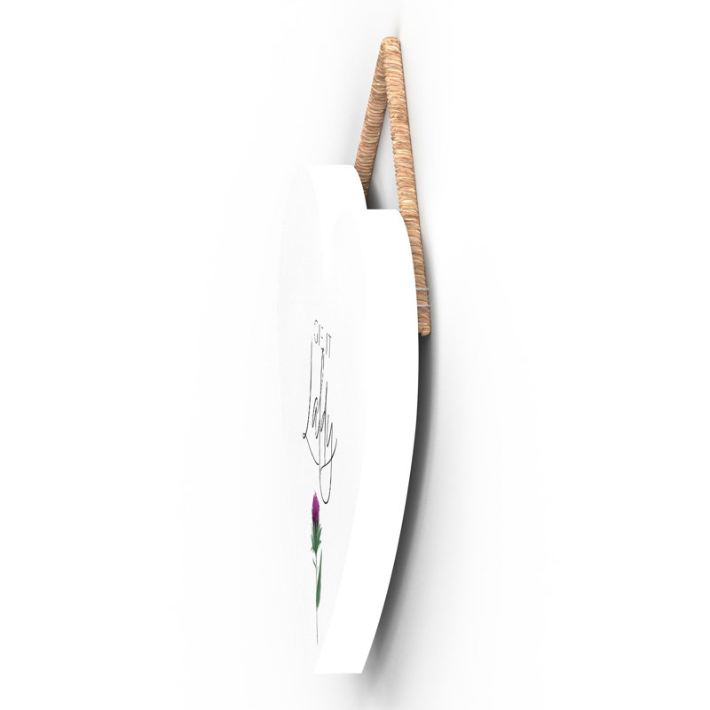 Kana Wall Decor, White, 10cm H x 9cm W x 0.5cm D