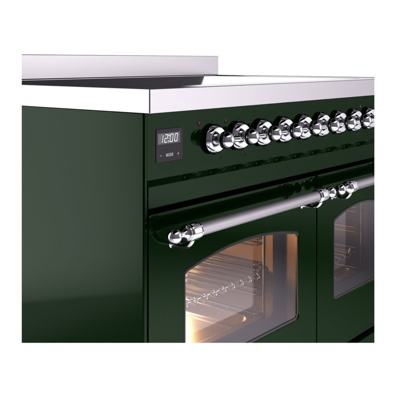 ILVE Nostalgie II 40 in Induction Range, Emerald Green/Chrome