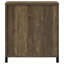 Bar style avec porte coulissante en placage de chêne rustique, capacité de huit bouteilles et rangement pour le vin