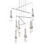 Link 10-Light Mobile Pendant - Natural Iron - Clear Glass - Standard Overall Height-173546659-173546660