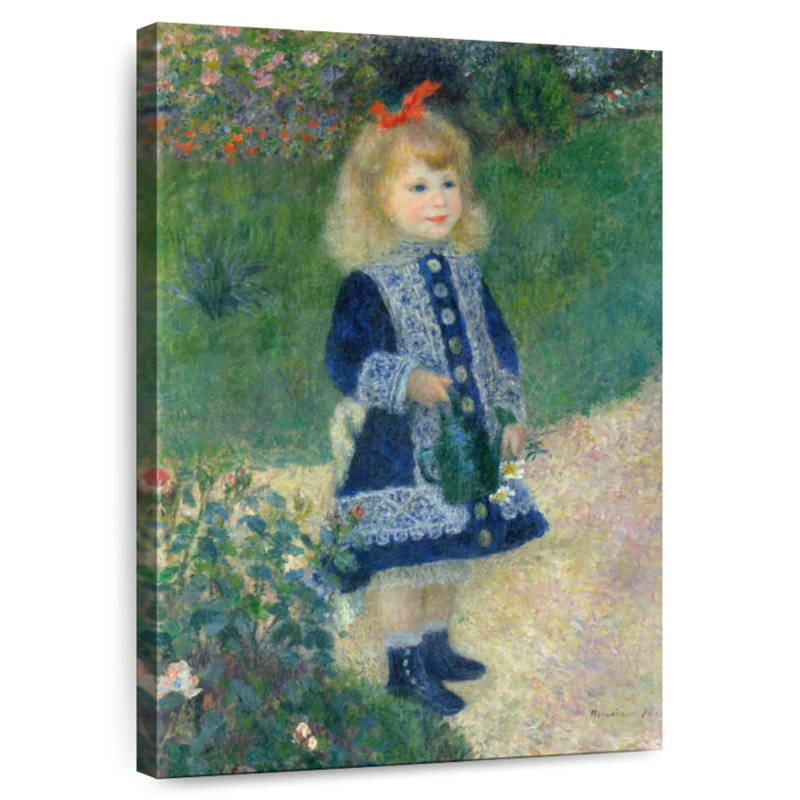 Leisha, une fille avec un arrosoir, H 45 po x l 30 po