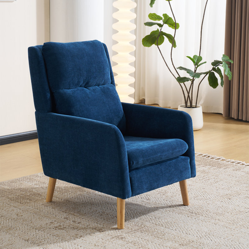 Upholstered Armchair, Dark Blue