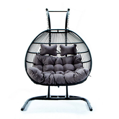Folding Double Swing Chair Lounge/Cushion