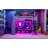 Space-Saving Gaming Loft Bed with LED & Desk-2116676062-2147016363