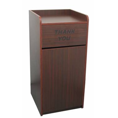 Commercial Trash Can Restaurant Outdoor Large Garbage Waste Recycle Bin 40L Brown Garbage Can