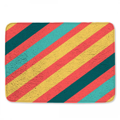 Tapis de bain à rayures diagonales