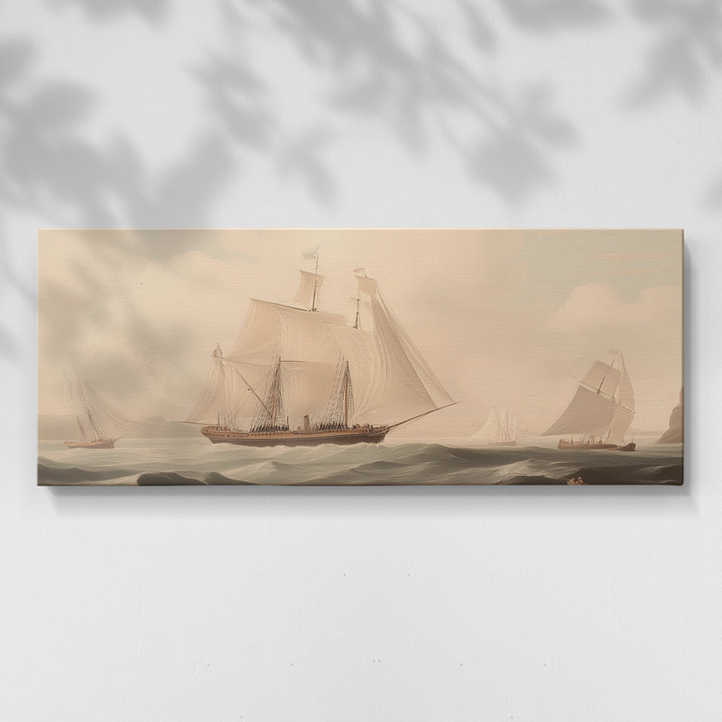 Série nautique-L- Toile tendue avec châssis - Prêt à accrocher, H 16 po x l 40 po