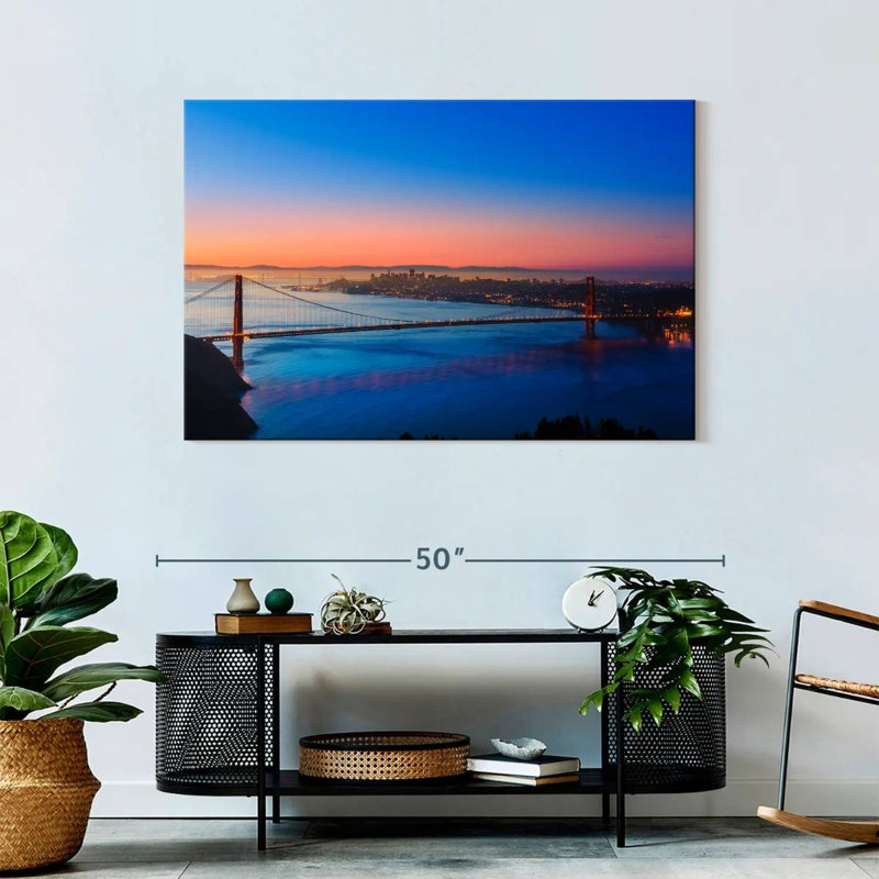 Lilie Golden Gate Bridge Nightfall, 30" H x 45" W