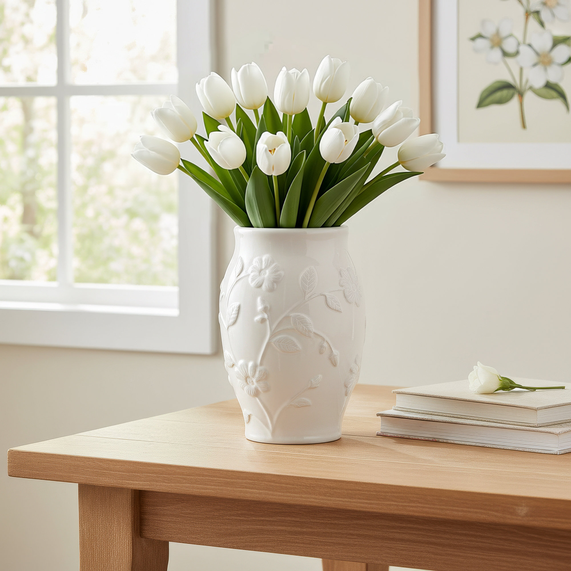 James 13'' Handmade Ceramic Table Vase