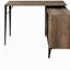 Bureau d'écriture en chêne rustique avec porte de grange coulissante-763295209