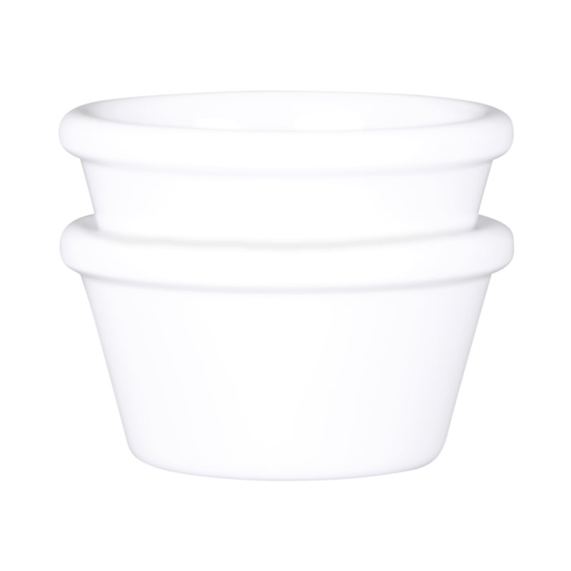 Elite Global Solutions Melamine Condiment Server, White, 1.25" H x 2.38" W x 2.38" D