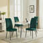 Ensemble de 2 chaises de salle à manger réglables en velours vert