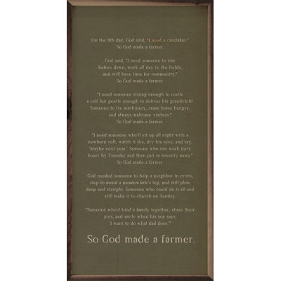 So God Made A Farmer Speech Green